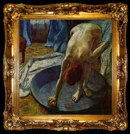 framed  Edgar Degas Woman in the Bath, ta009-2